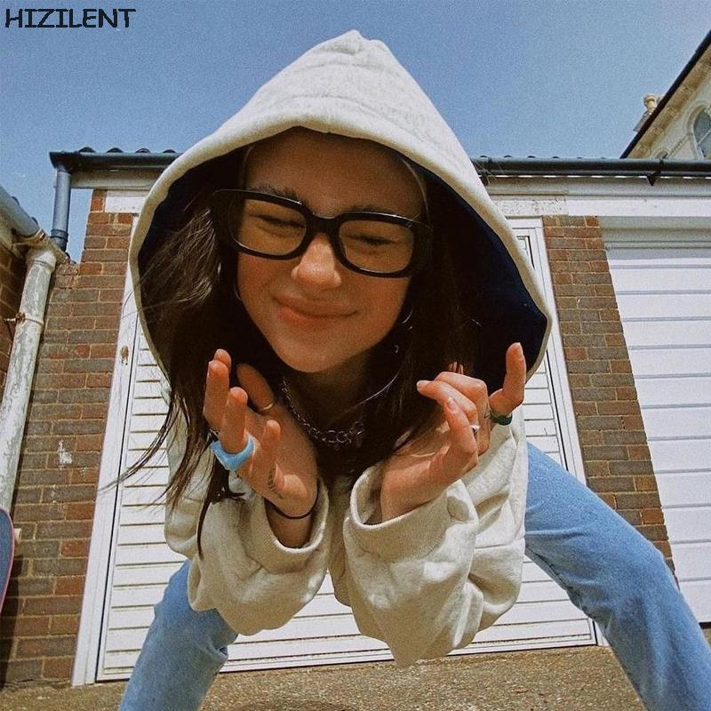Vintage Y2g Shirts Autumn and Winter Women's Printed Hoodie Jacket