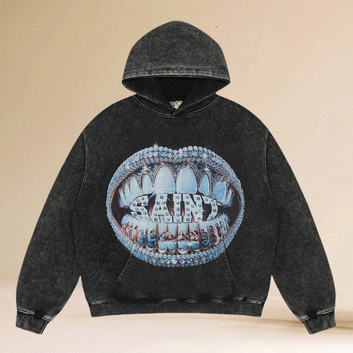 Asap Rocky Hoodie print men's and women's autumn and winter sweater VINTAGE washed and old