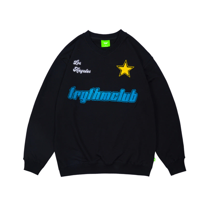 Man Fall Outfits Vintage Casual Hoodie Letter Hip Hop Hooded Sweater