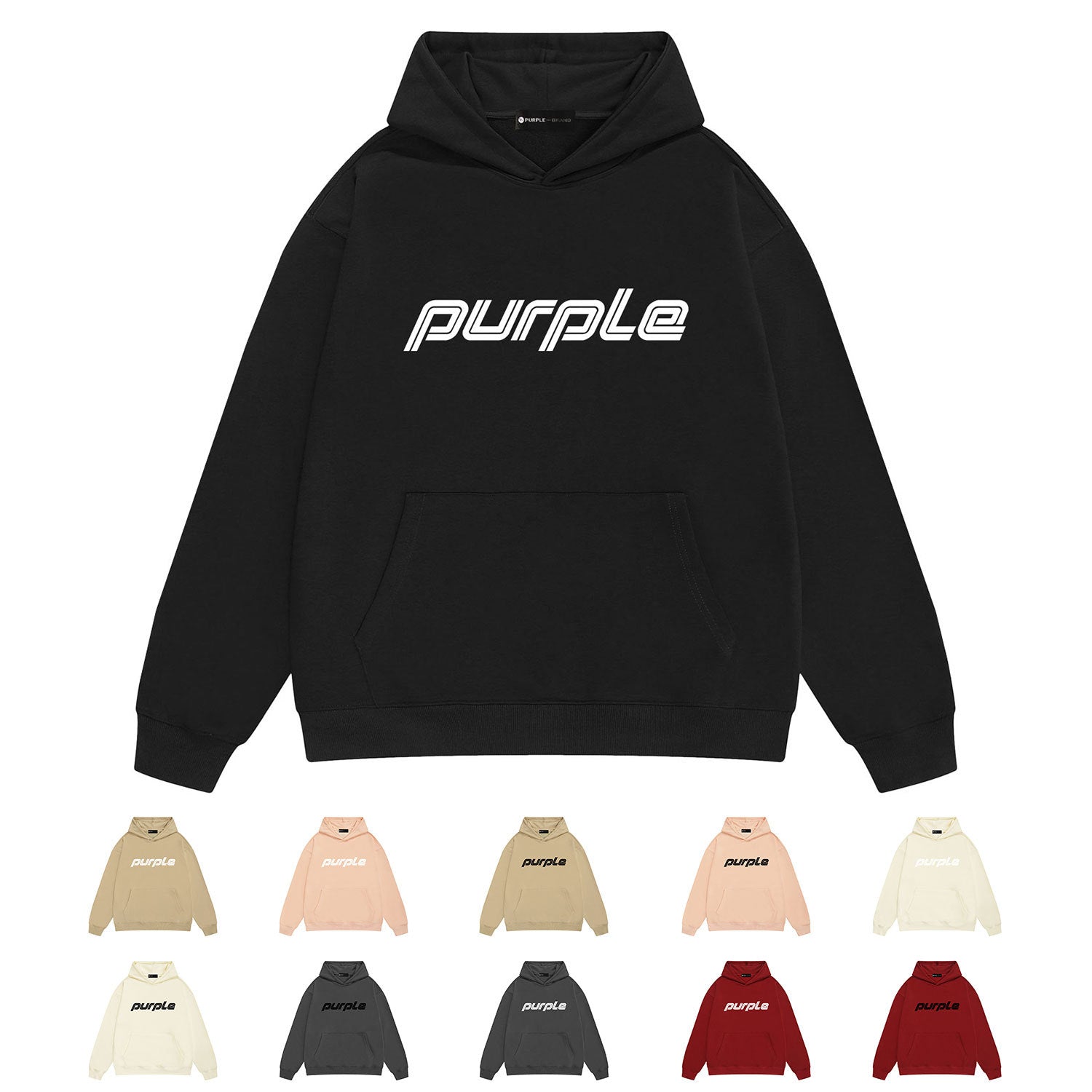 Purple Brand Hoodie Fashion Loose Hooded Sweater