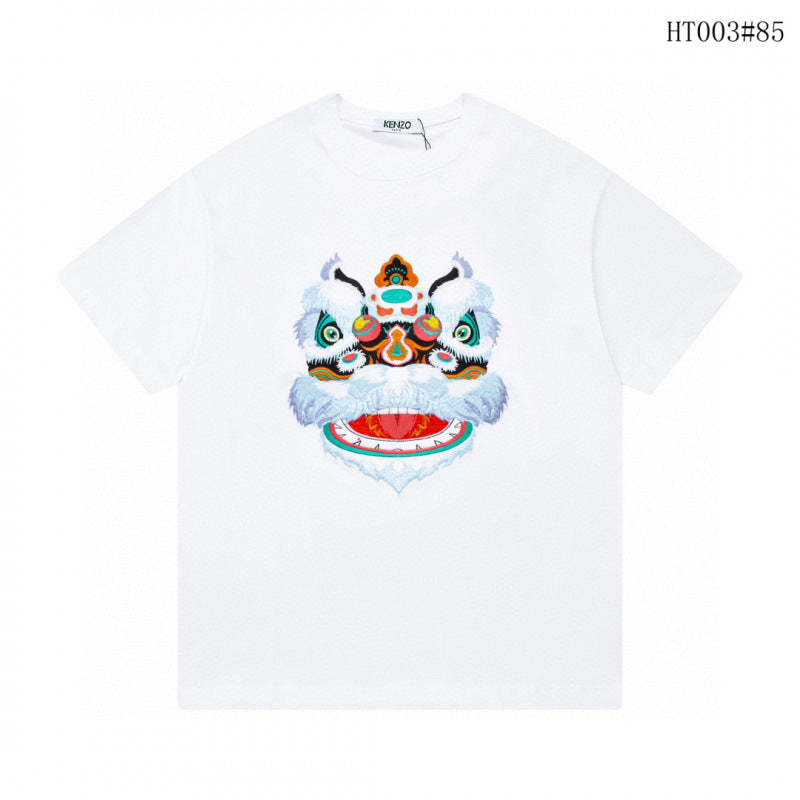 KENZO T Shirt Summer Tiger Head Casual