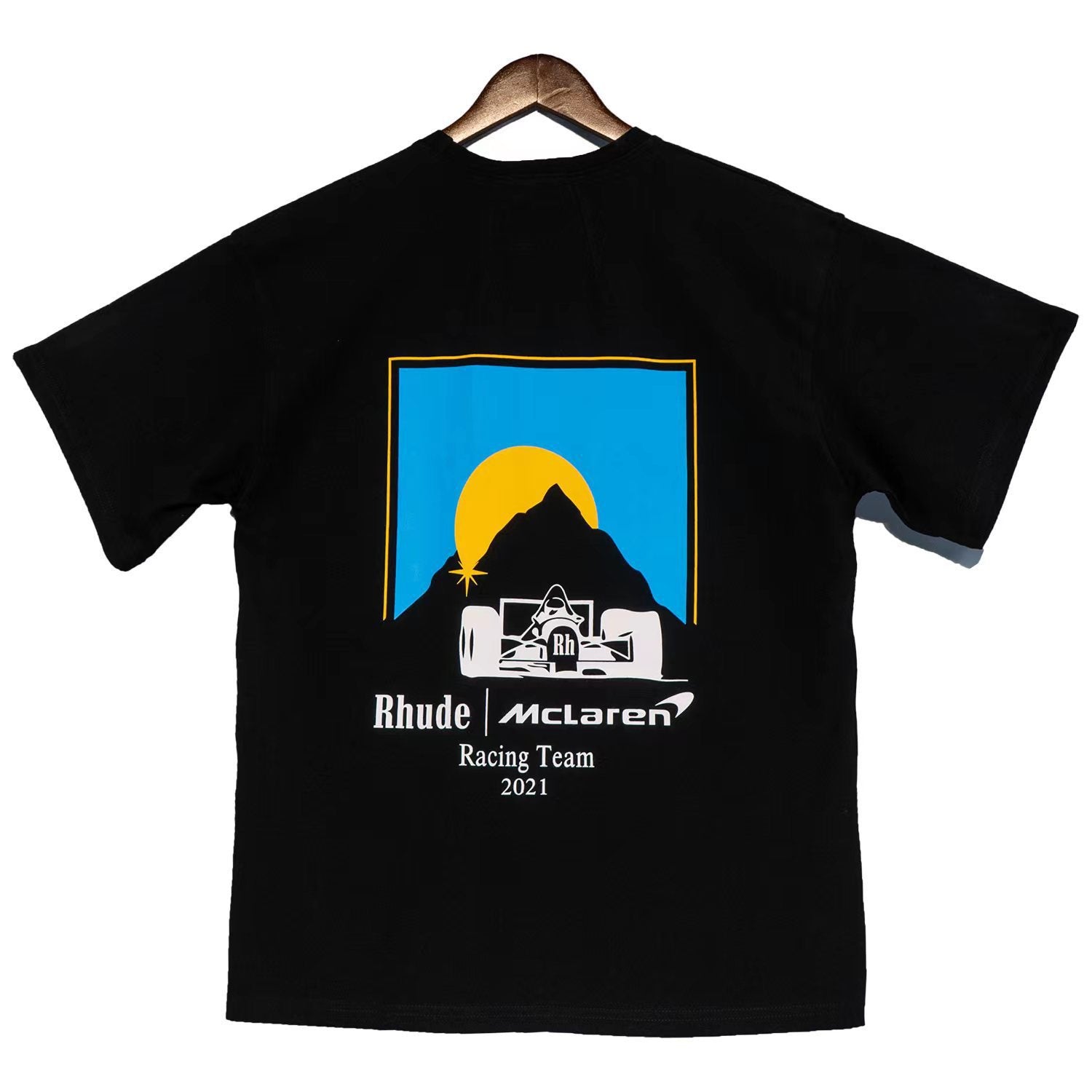 Rhude T Shirt Joint Racing Sunset Printing Short Sleeve T-Shirt