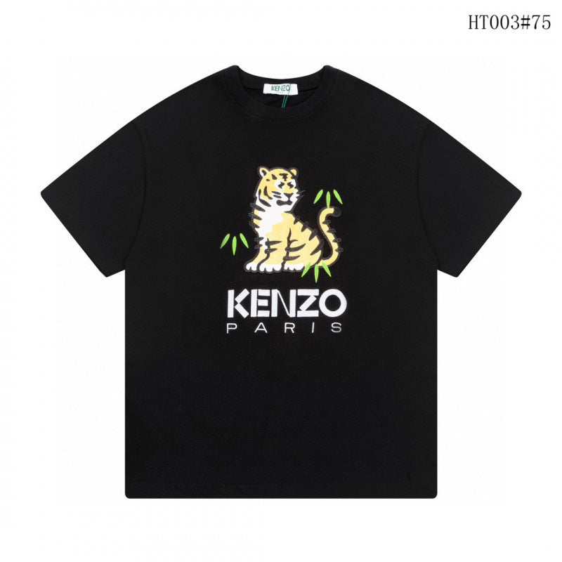 KENZO T Shirt Summer Tiger Head Casual