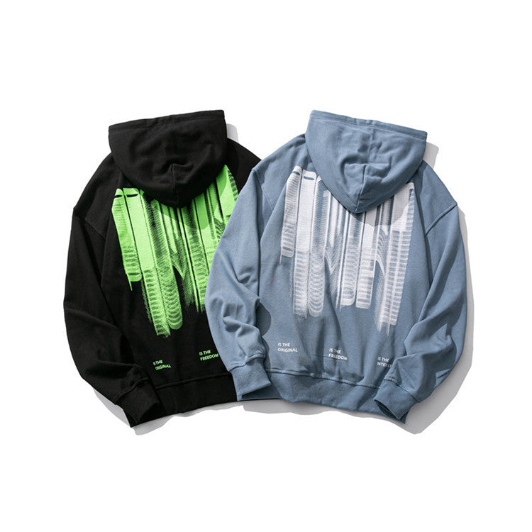 Men's Graphic Hoodies Men's Autumn Clothes Retro Creative Printed Hoodie Men's