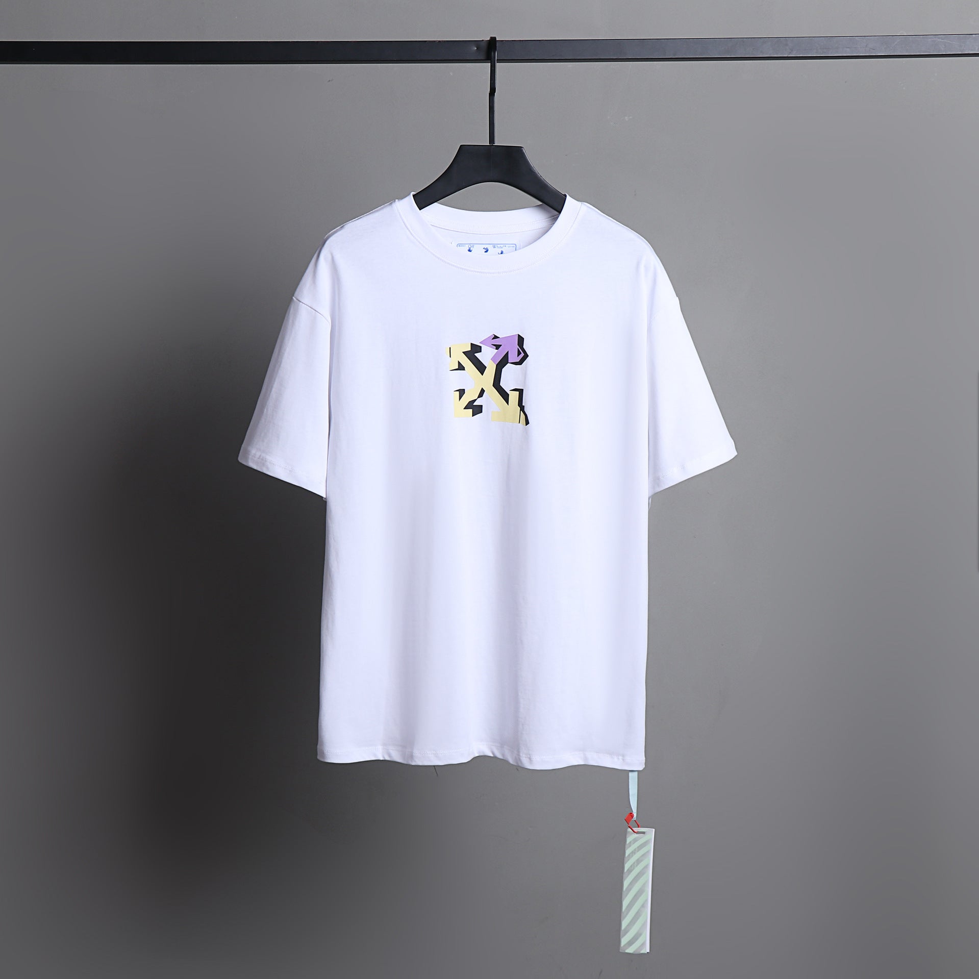 Ow T Shirts Gradient Arrow Men and Women Short Sleeve