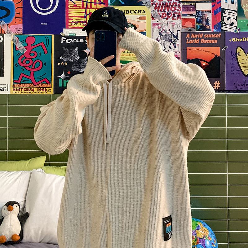 MEN'S Hoodie Sweater Sweater Knitted Cardigan