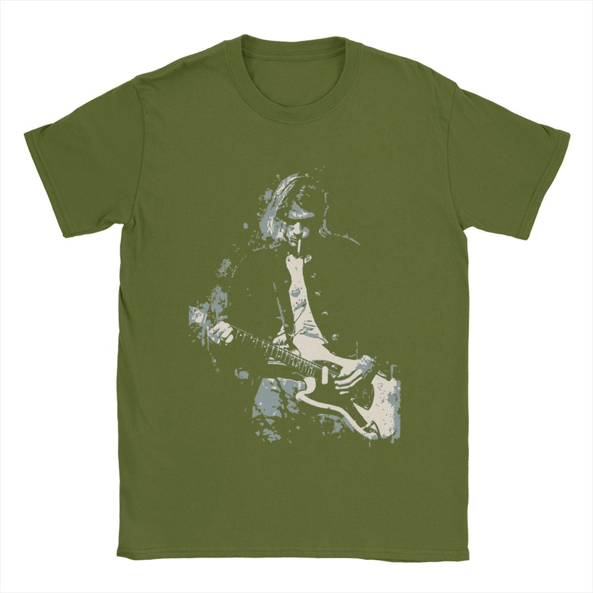 Men's Kurt Cobain Guitar T Shirts Cotton Clothes Amazing