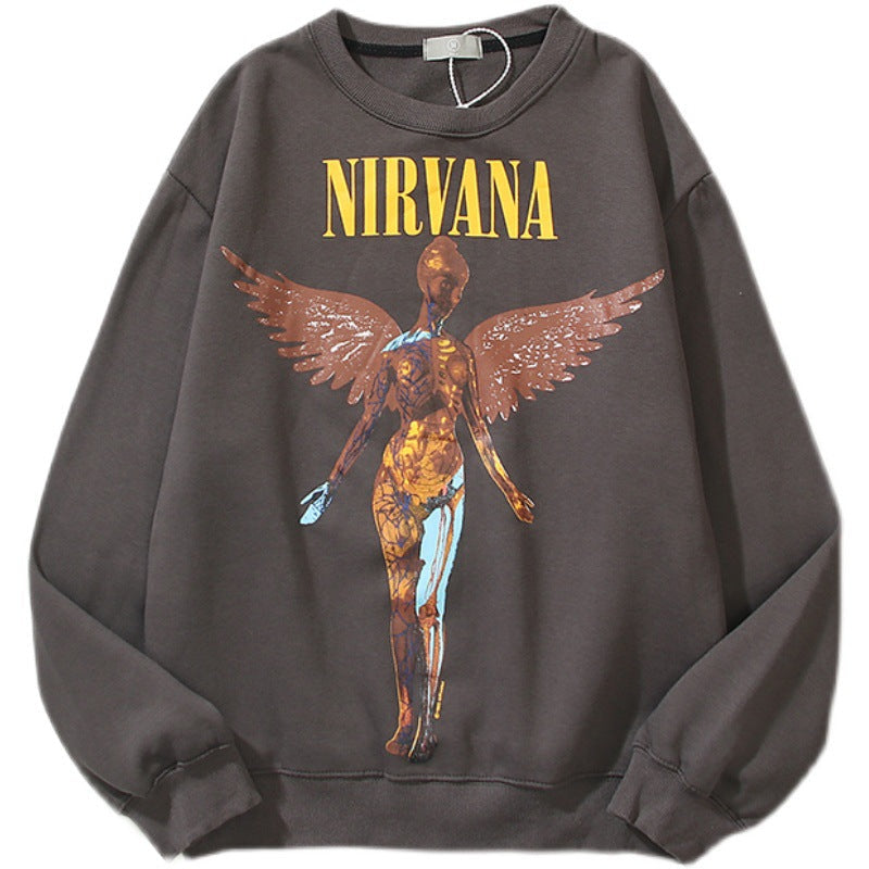 Nirvana Hoodie Rock Band Distressed Couple Loose Retro Sweatshirt