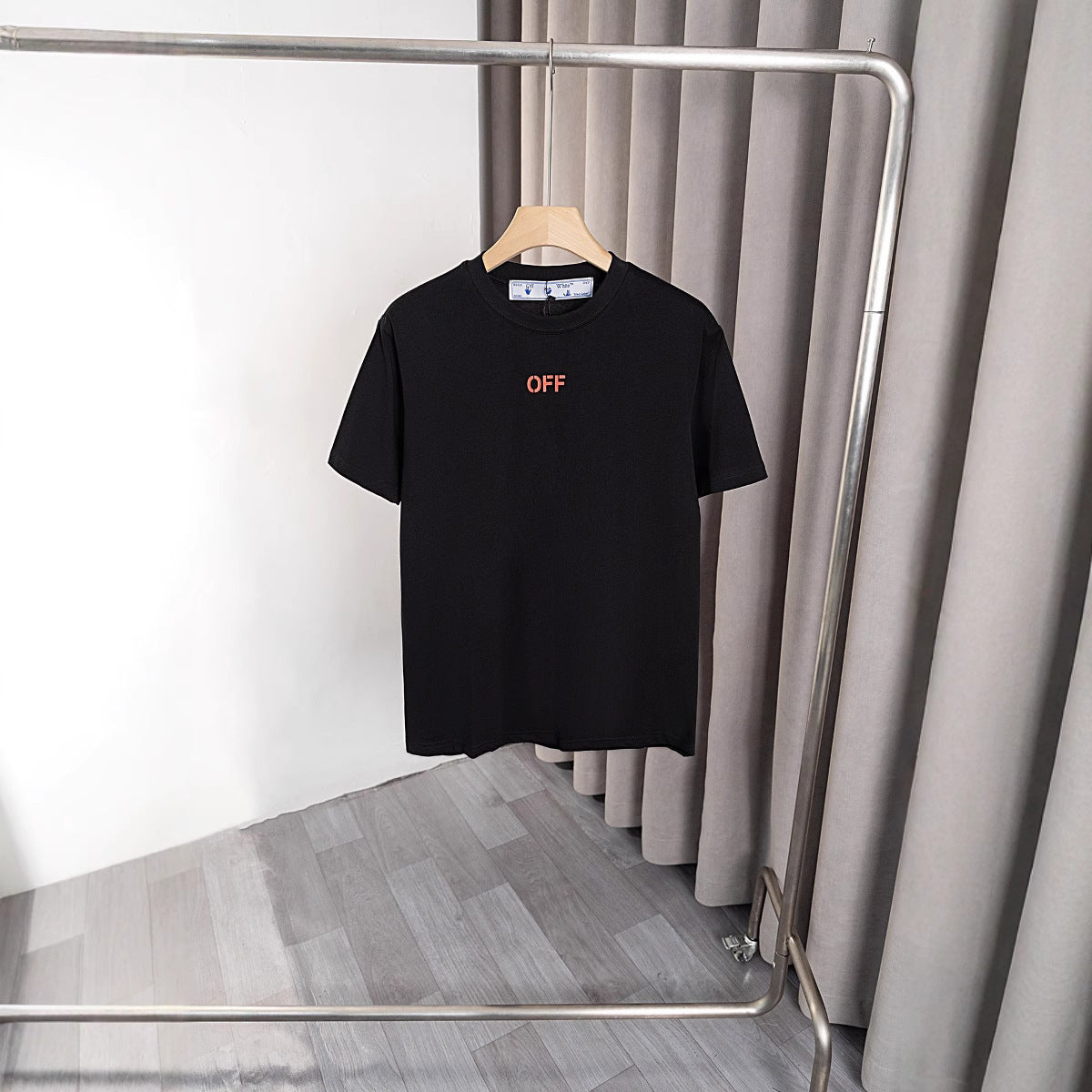 Off White T Shirts OW Cartoon Arrow Pattern Crew Neck Pullover Short Sleeves