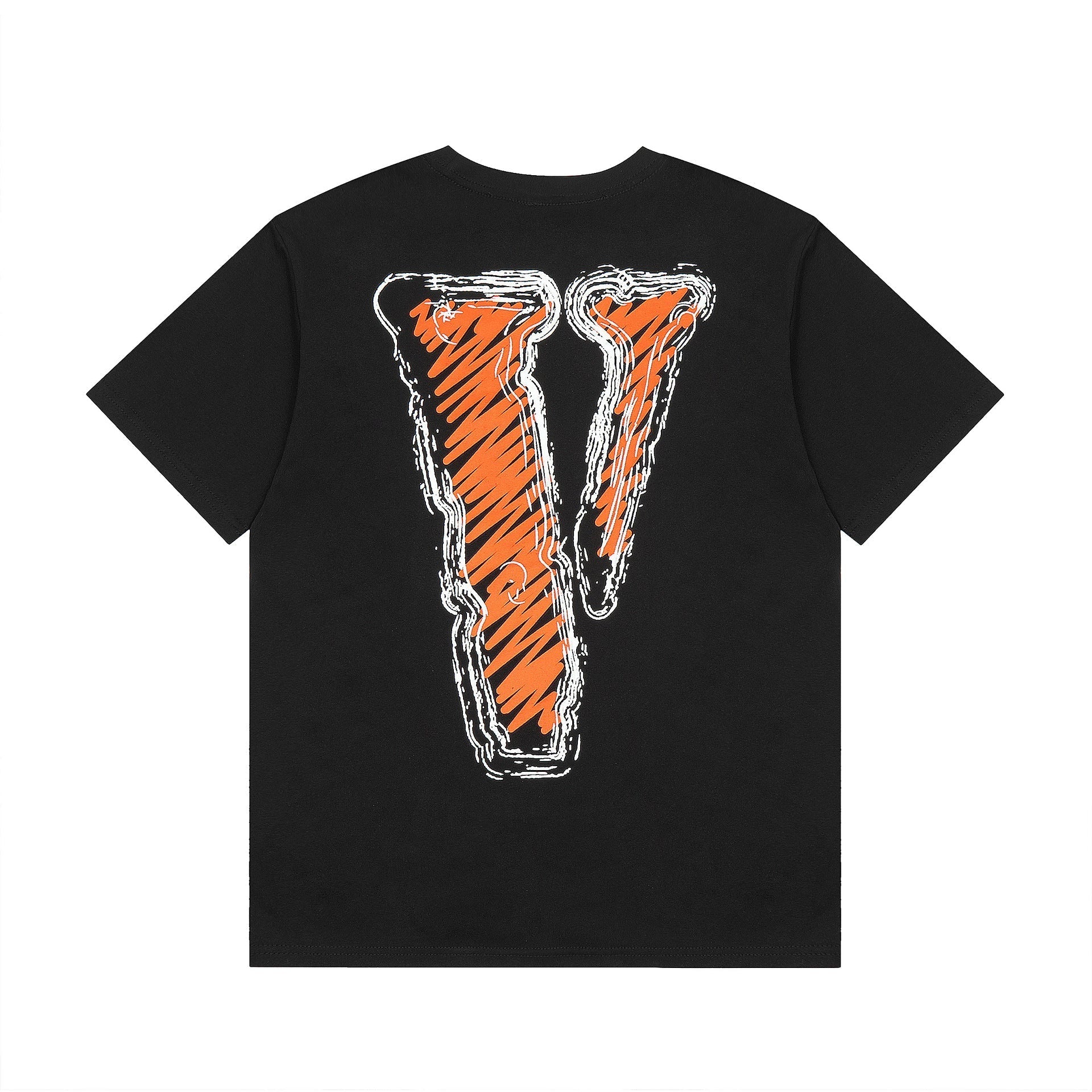 Vlone T Shirt Spring and Summer Big V Letter Crew Neck