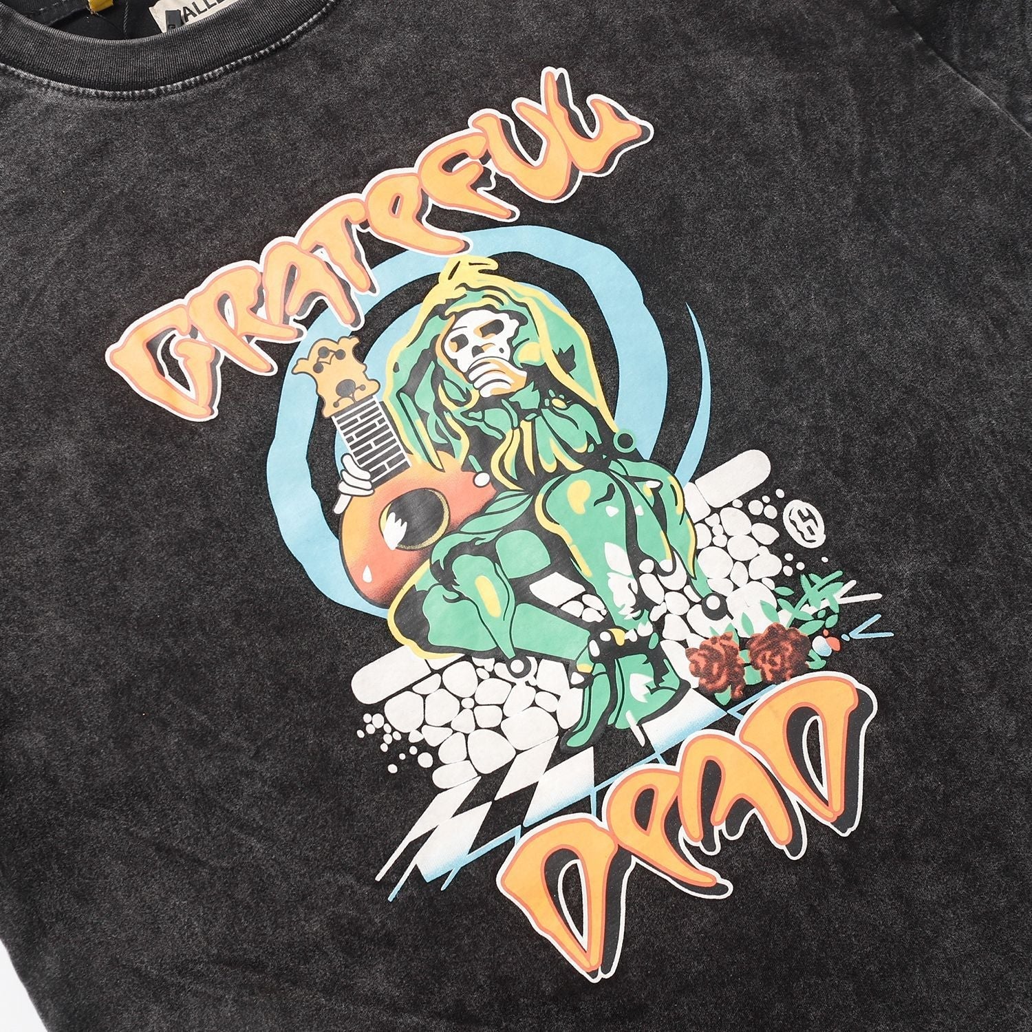 Gallery Dept T Shirts Los Angeles Street Retro Gallery Dept Printed Cartoon Short Sleeve T-shirt