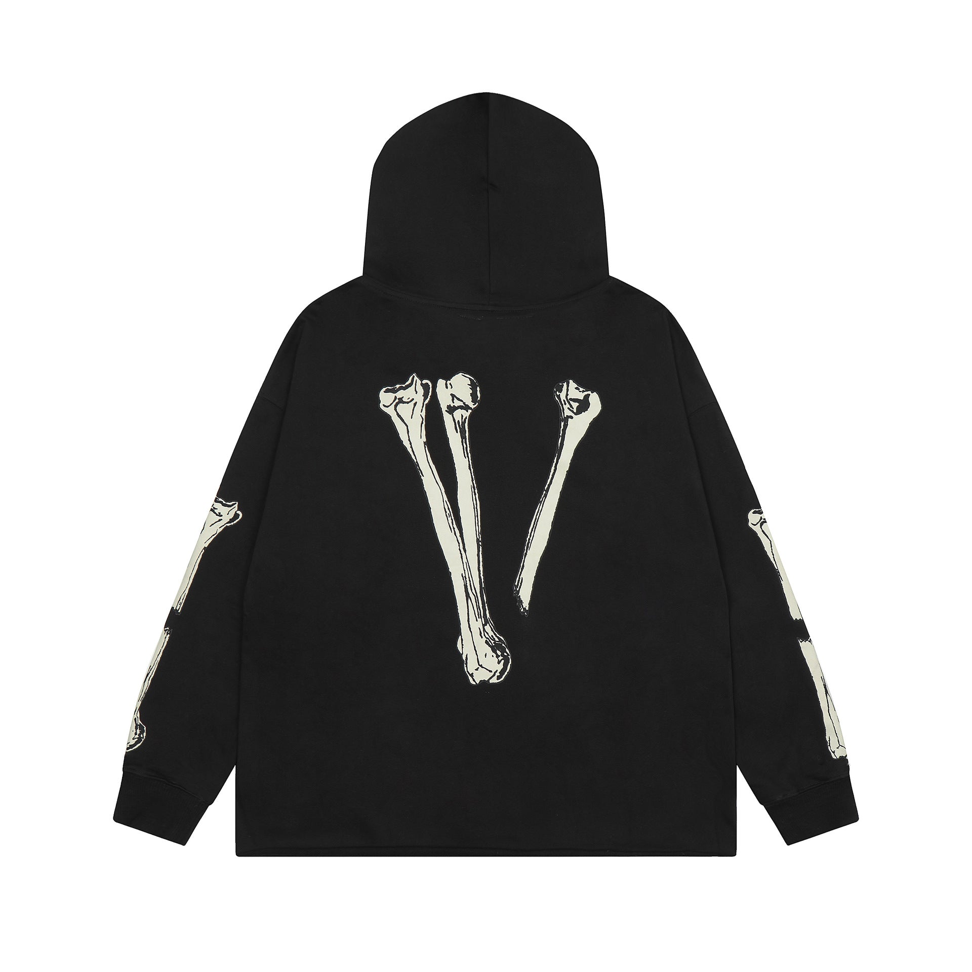 Vlone Hoodie Autumn and Winter Skull Big V Letter