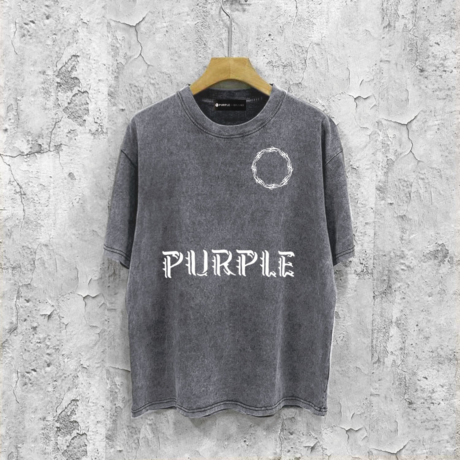 Purple Brand Distressed T Shirts Short Sleeve
