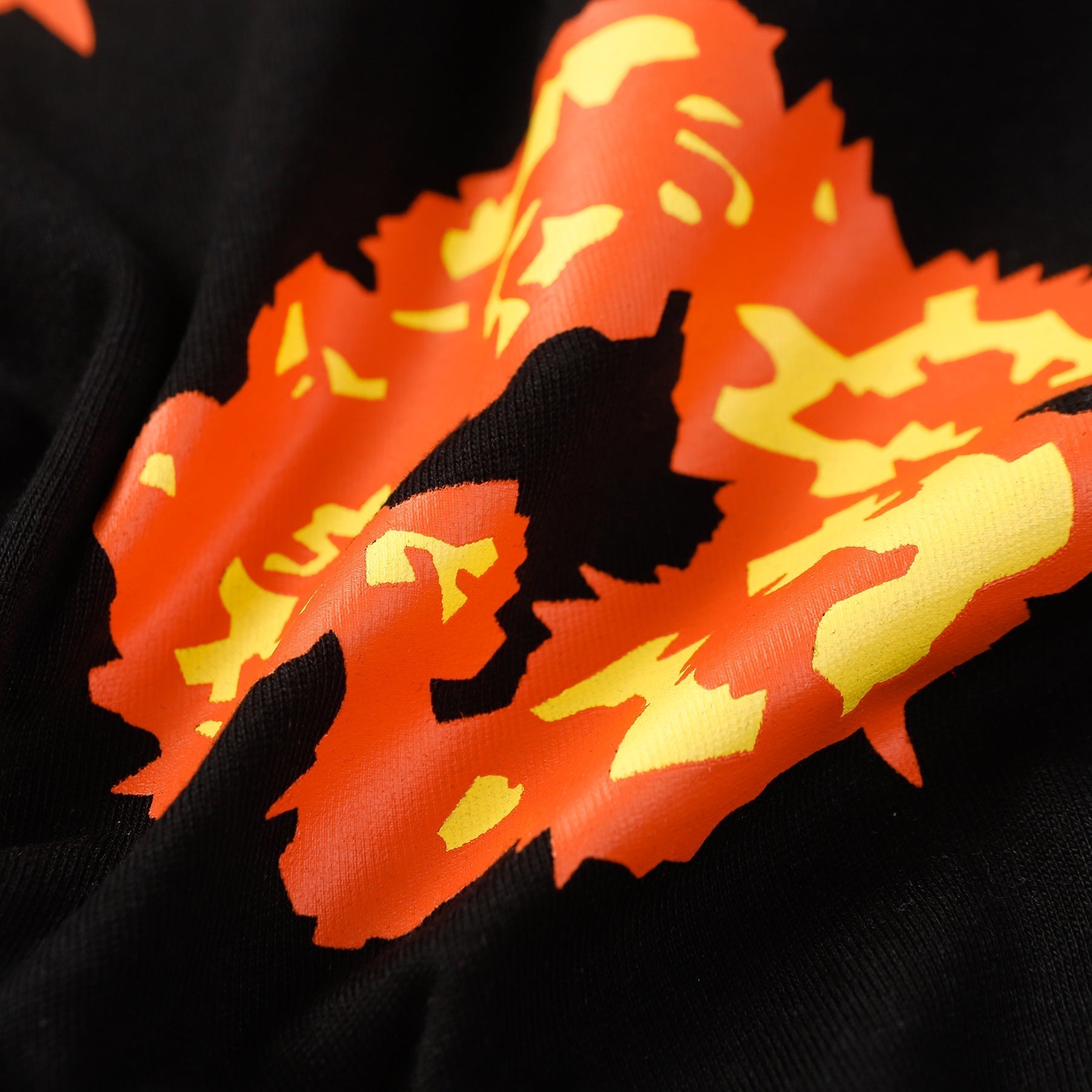 Denim Tears Outfit:T Shirt/Shorts (Separate Purchase Options) Flame Short Sleeve T-shirt Sports Casual Shorts Suit