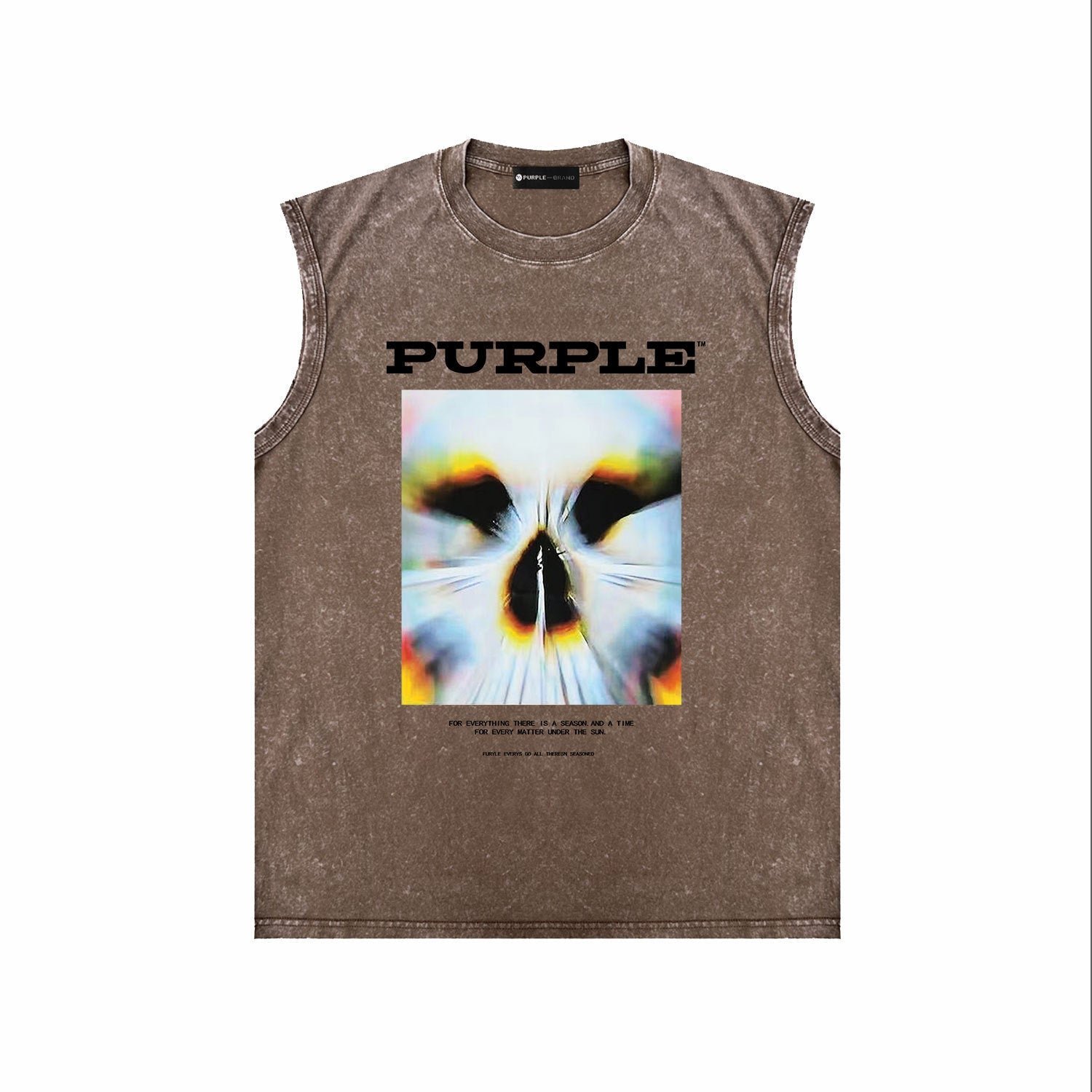 Purple Brand Distressed Tank T Shirts Distressed Sleeveless T-shirt Vest