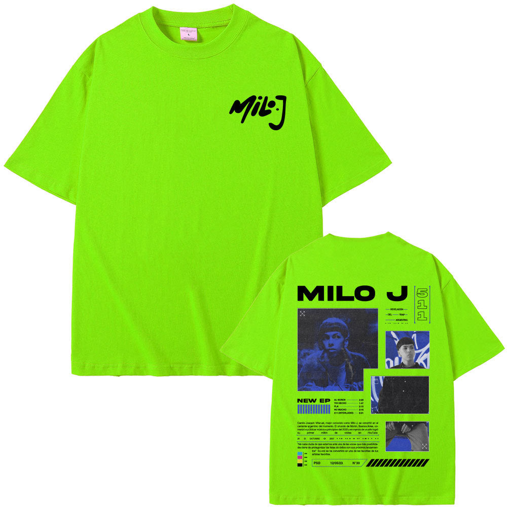 Rapper Milo J 511 Album Double Sided Print T Shirt Men Women