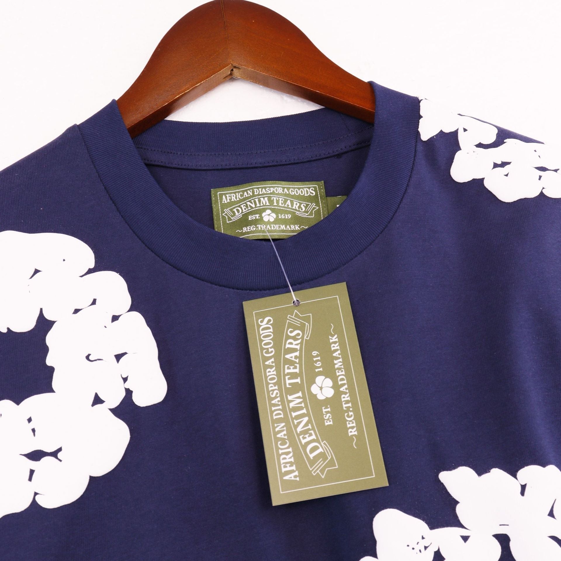 Denim Tears T Shirts Kapok Puff Print Short Sleeve T-shirt