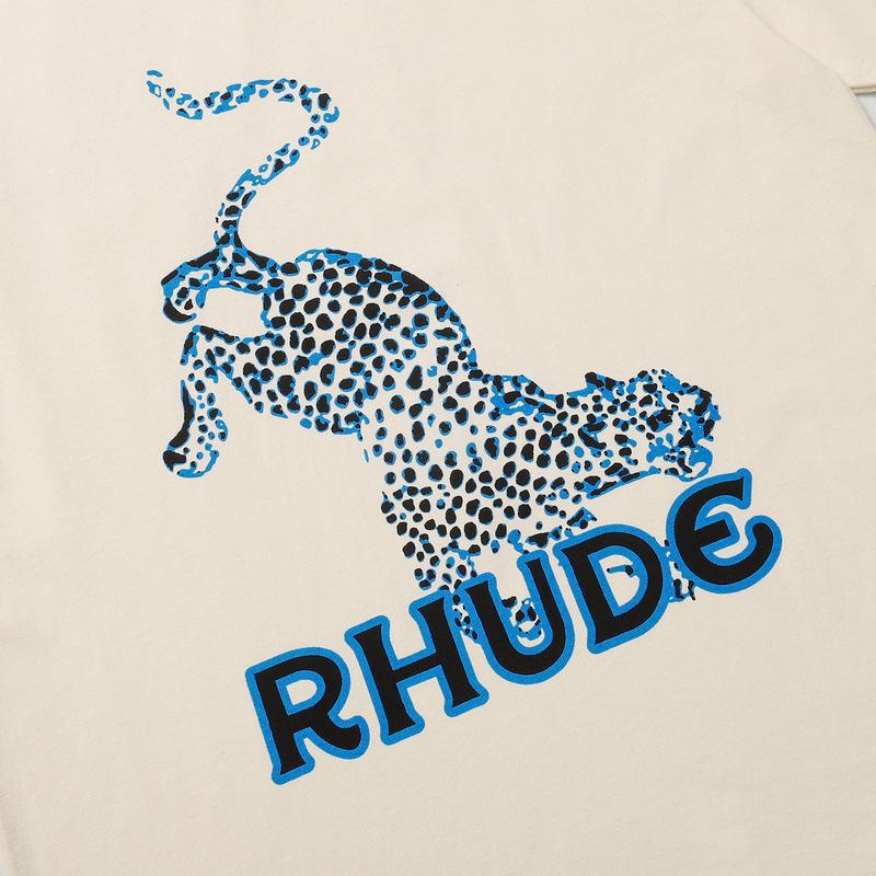 Rhude T Shirt Leopard Print Short Sleeve T-Shirt