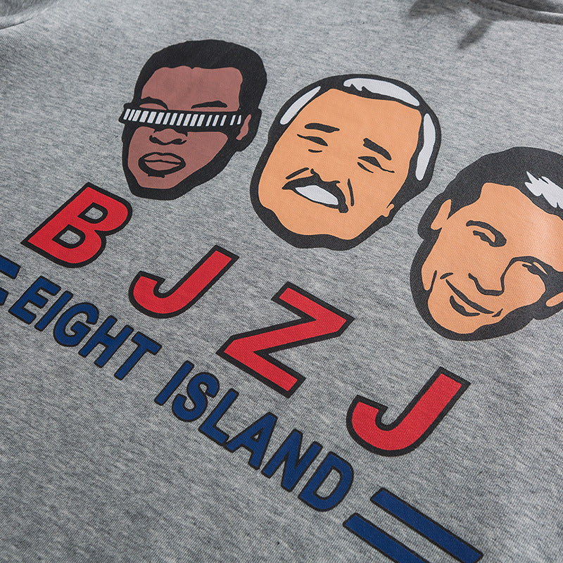 Men's Graphic Hoodies Men's Autumn Printed Casual Hooded Sweater Loose Top