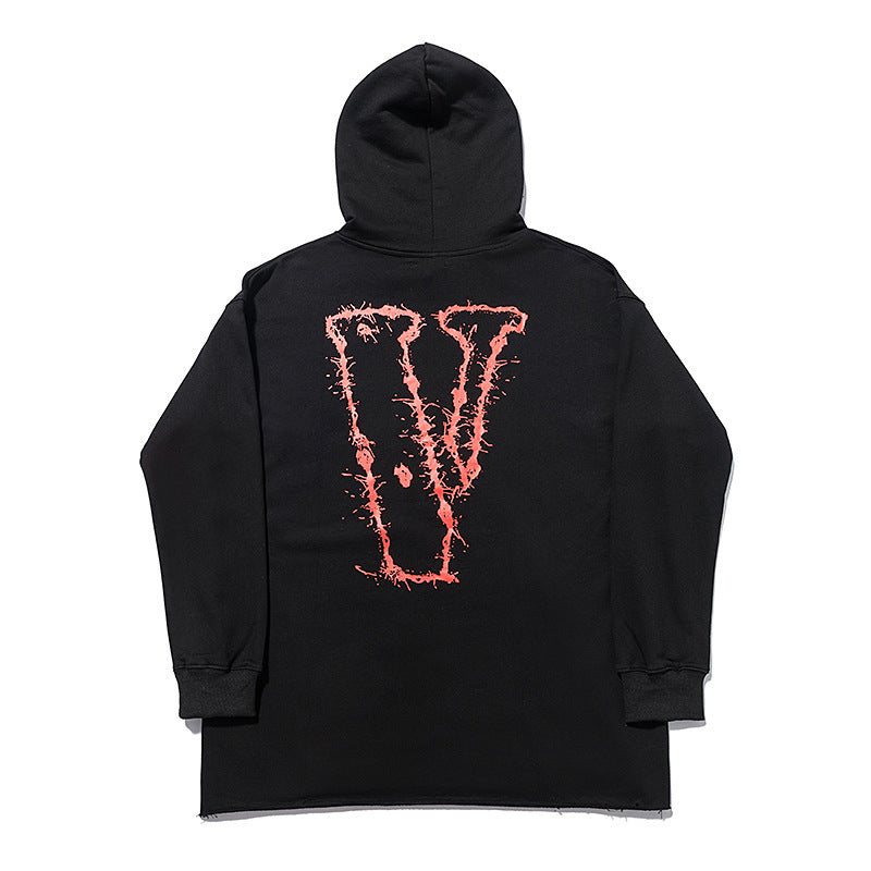 Vlone Hoodie Big V Hooded Sweater Loose Casual Hoodie For Men And Women Autumn