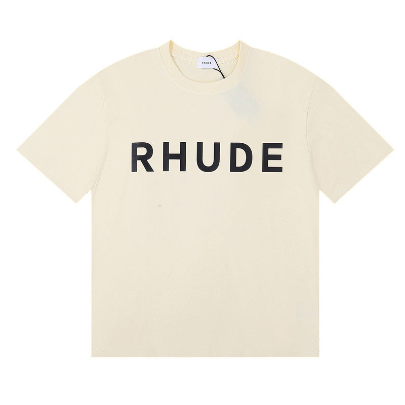 Rhude T Shirt Letter Logo Printed Short Sleeve T-Shirt