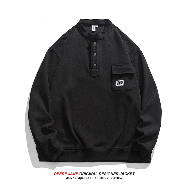 Men Pullover Hoodie Spring Sweater Men's Loose All-Match Casual