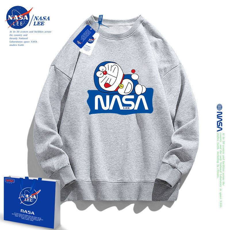 Nasa Children Hoodie Nasa Sweater Children'S Clothing Autumn Loose Round Neck Thickened
