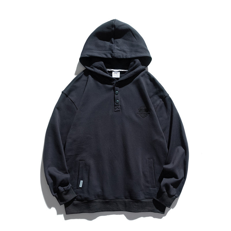 Man Fall Outfis Autumn Simple Solid Color Hooded Sweater Men's Street BF Loose Couple Pullover Hoodie