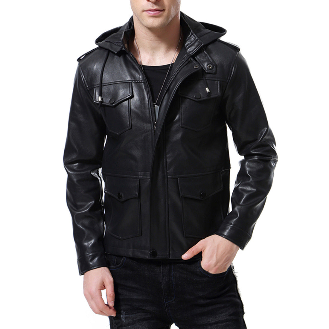 MEN'S Hoodie Detachable Hat Coat