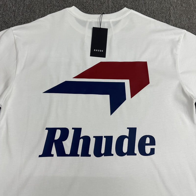 Rhude T Shirt Micro Label Arrow Letter Print Short Sleeve T-Shirt Half Sleeve Shirt