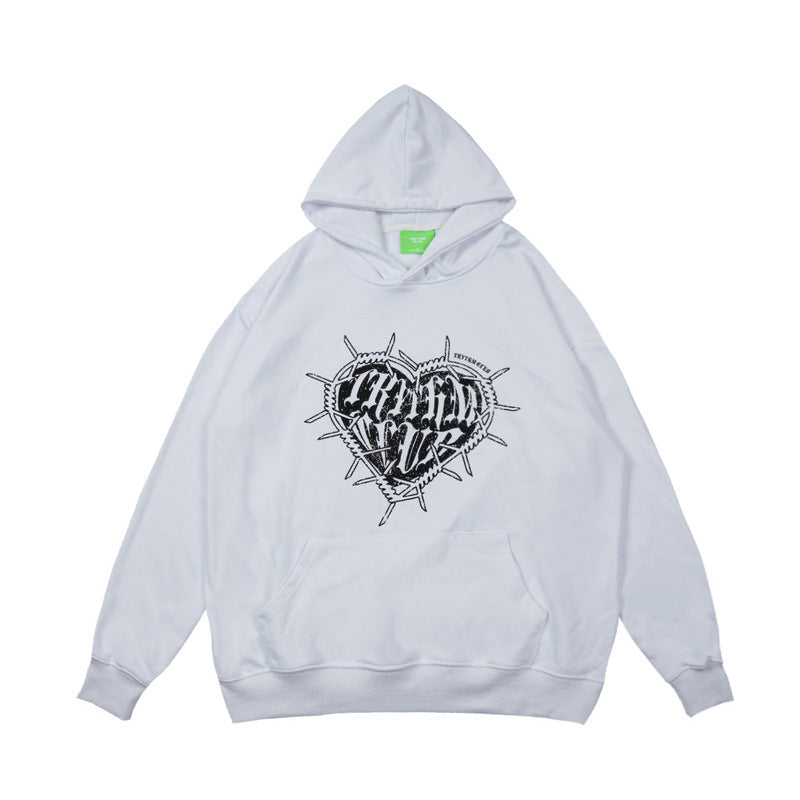 Man Fall Outfits Fall Winter Men's Sweater Printed Couple Hoodies Casual Hooded Sweater