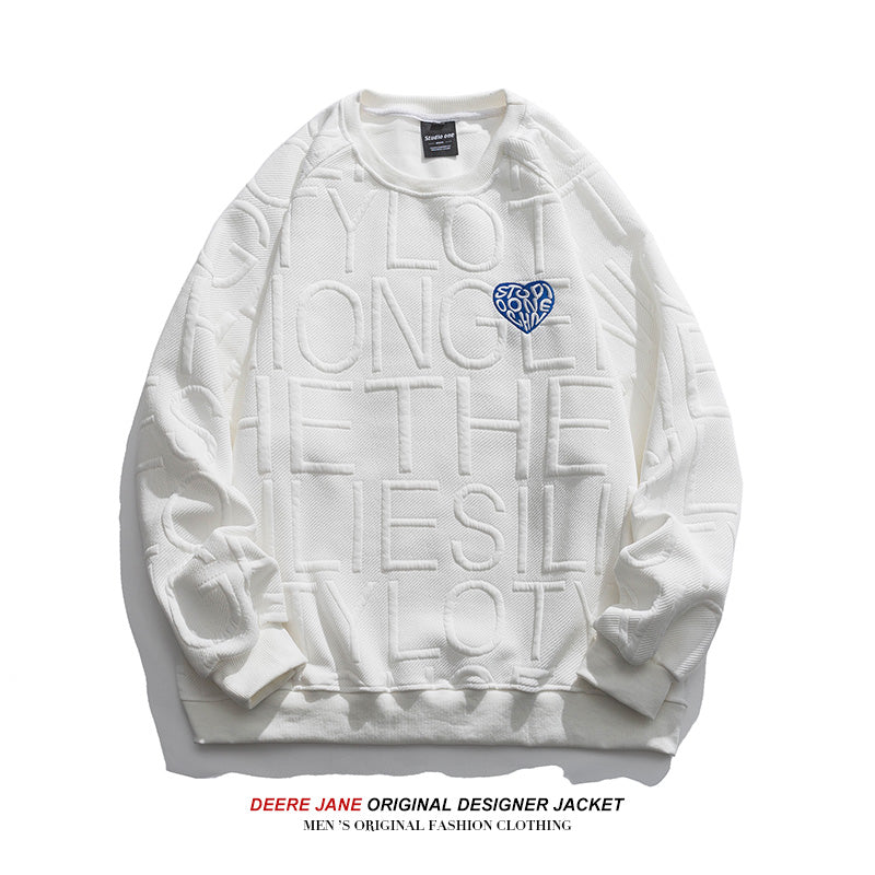 Men Pullover Hoodie Sweater Men's Spring and Autumn Loose Trendy Casual Top