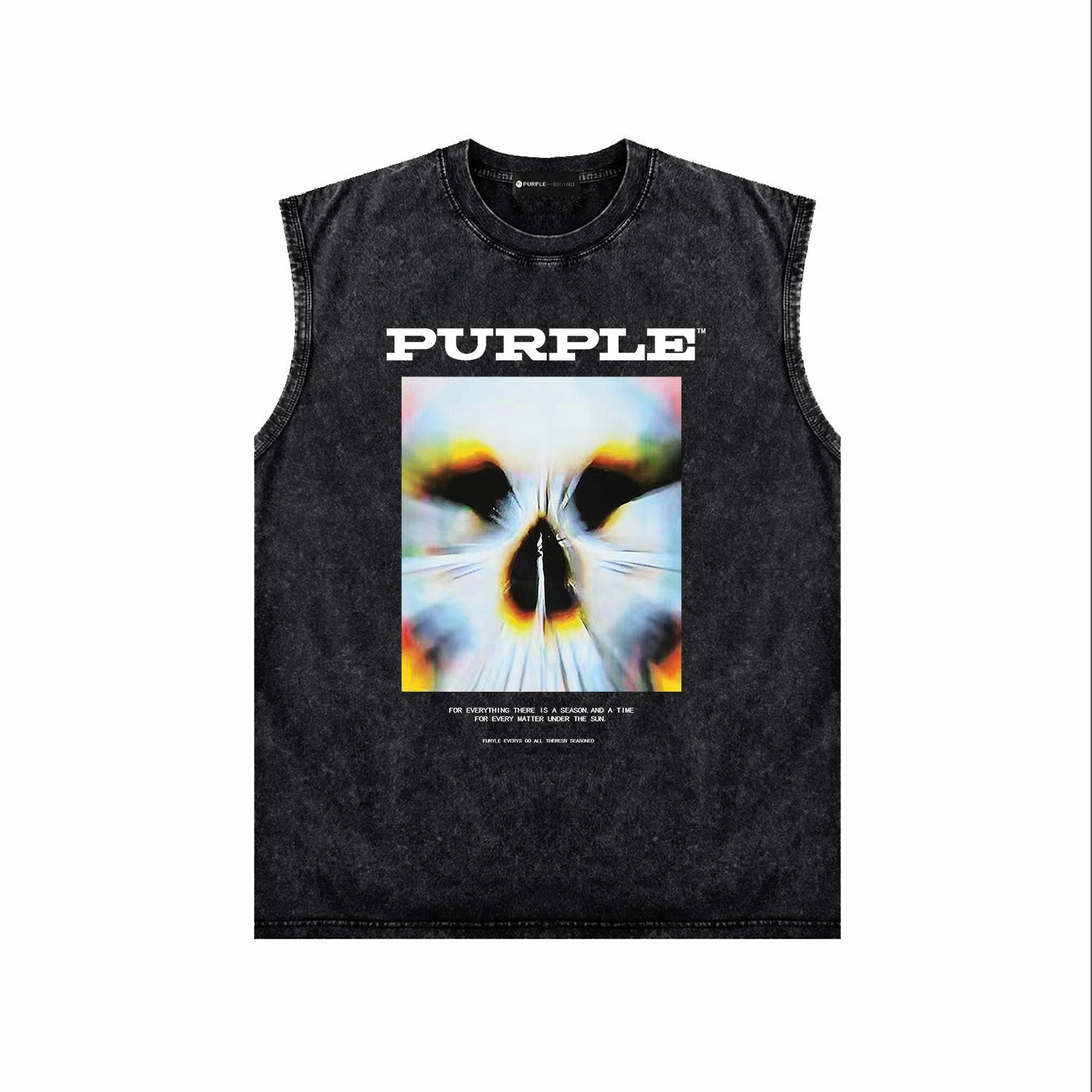 Purple Brand Distressed Tank T Shirts Distressed Sleeveless T-shirt Vest