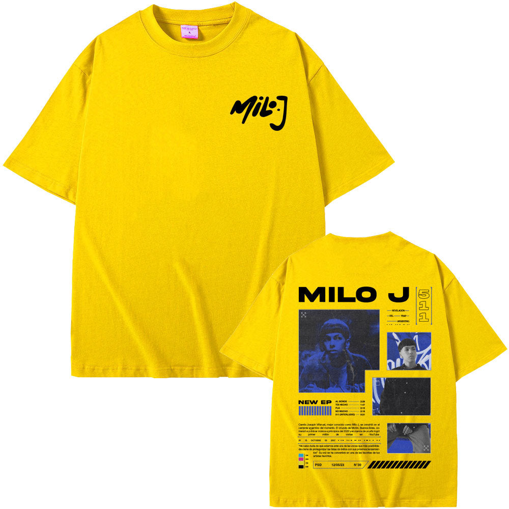 Rapper Milo J 511 Album Double Sided Print T Shirt Men Women