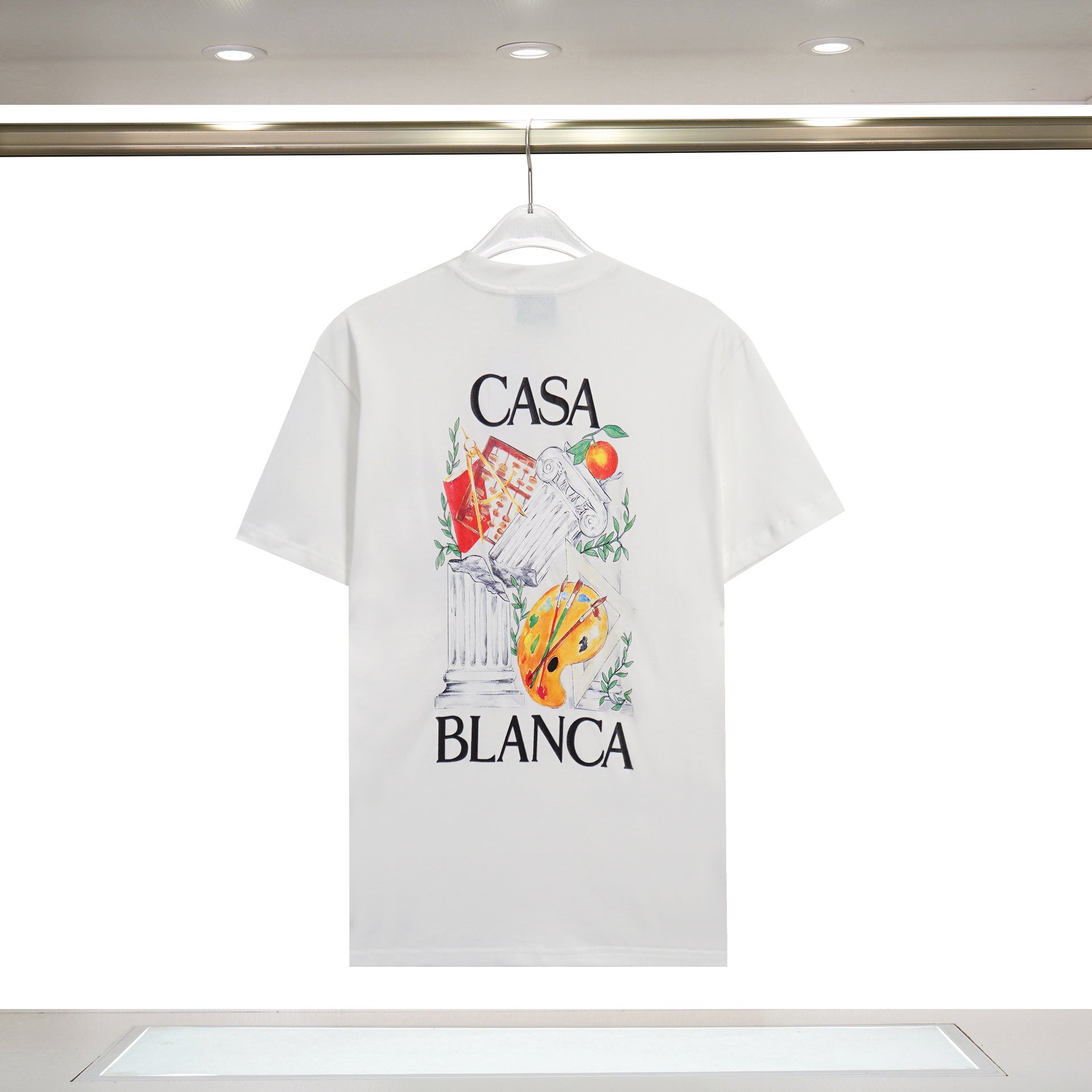 Casablanca T Shirts Autumn/Winter Painted Printed Short Sleeve T-Shirts