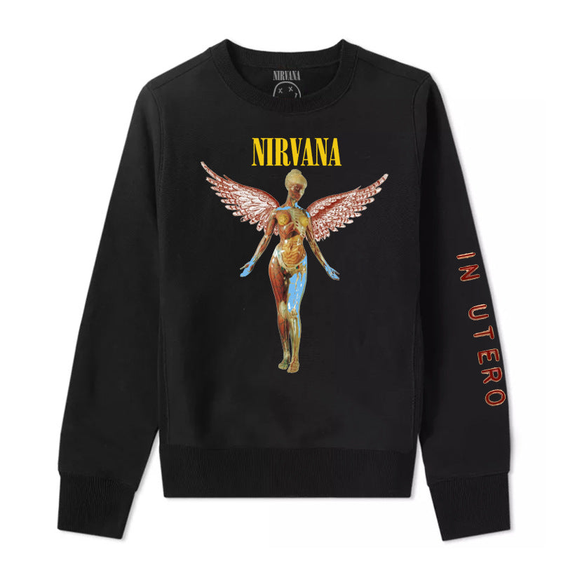 Nirvana Hoodie Rock Sweatshirt Kurt Donald Cobain Punk Loose