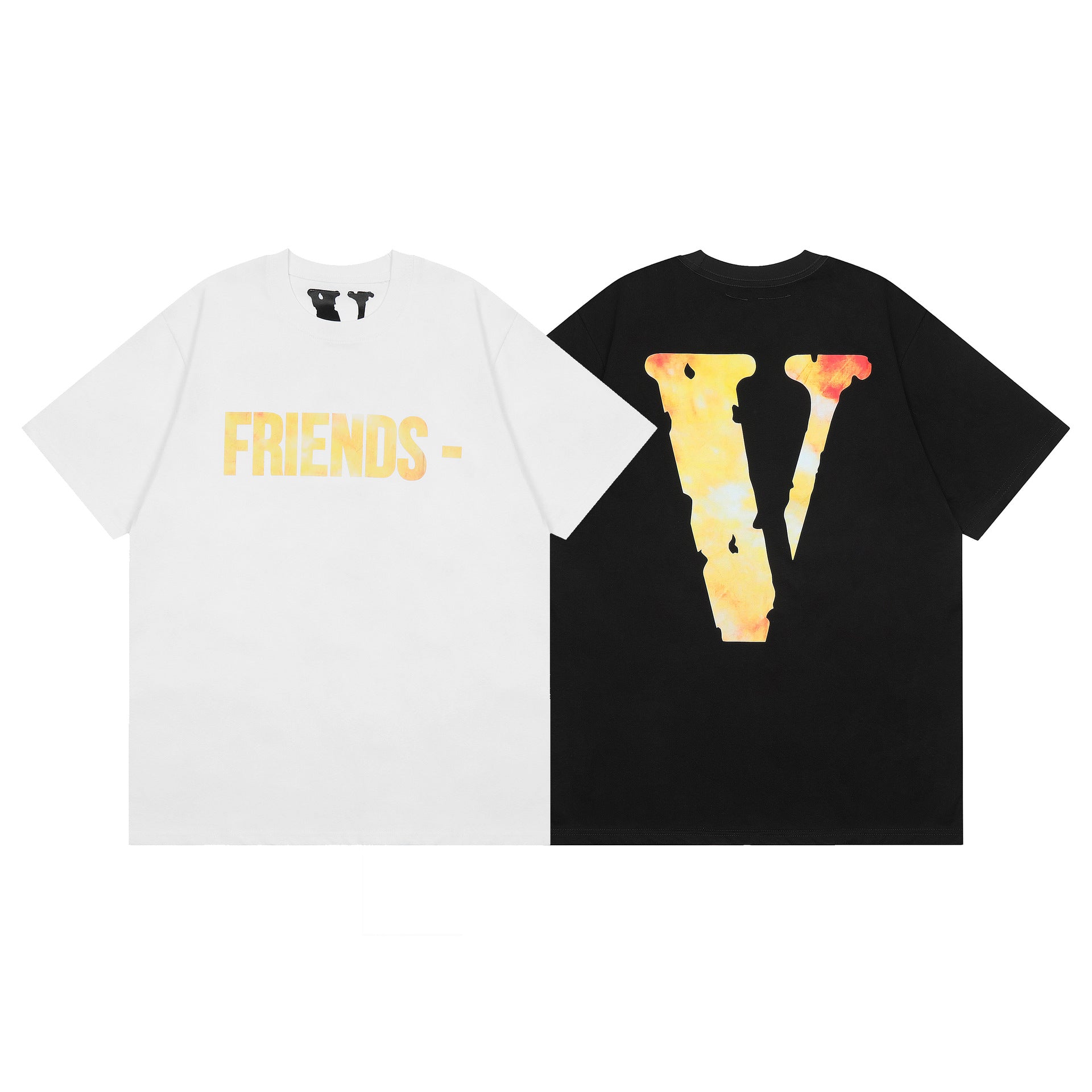 Vlone T Shirt Spring/Summer Pattern Crew Neck Short Sleeve
