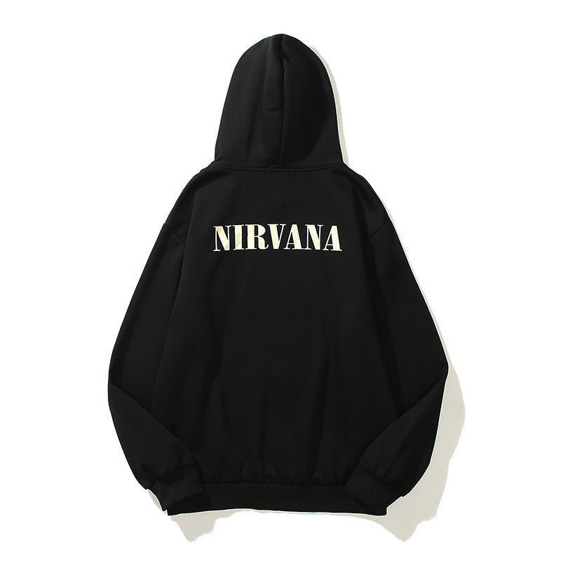 Nirvana Hoodie Rock Angel Printed Hoodie Dark Series Hip Hop Retro