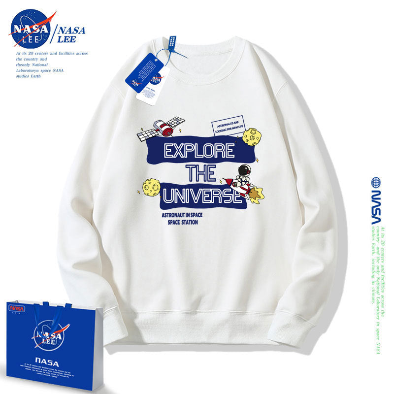 Nasa Children Hoodie Nasa Joint Astronaut Boy'S Hoody Autumn And Winter Thickened