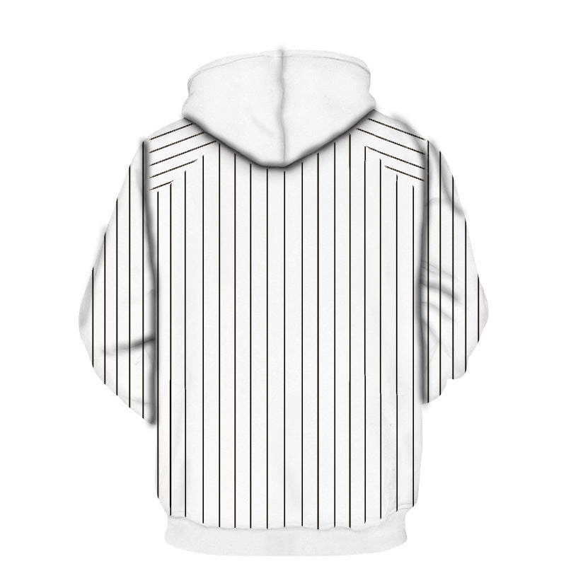 Adolescence Sweatshirt Hoodie Striped Printed round Neck