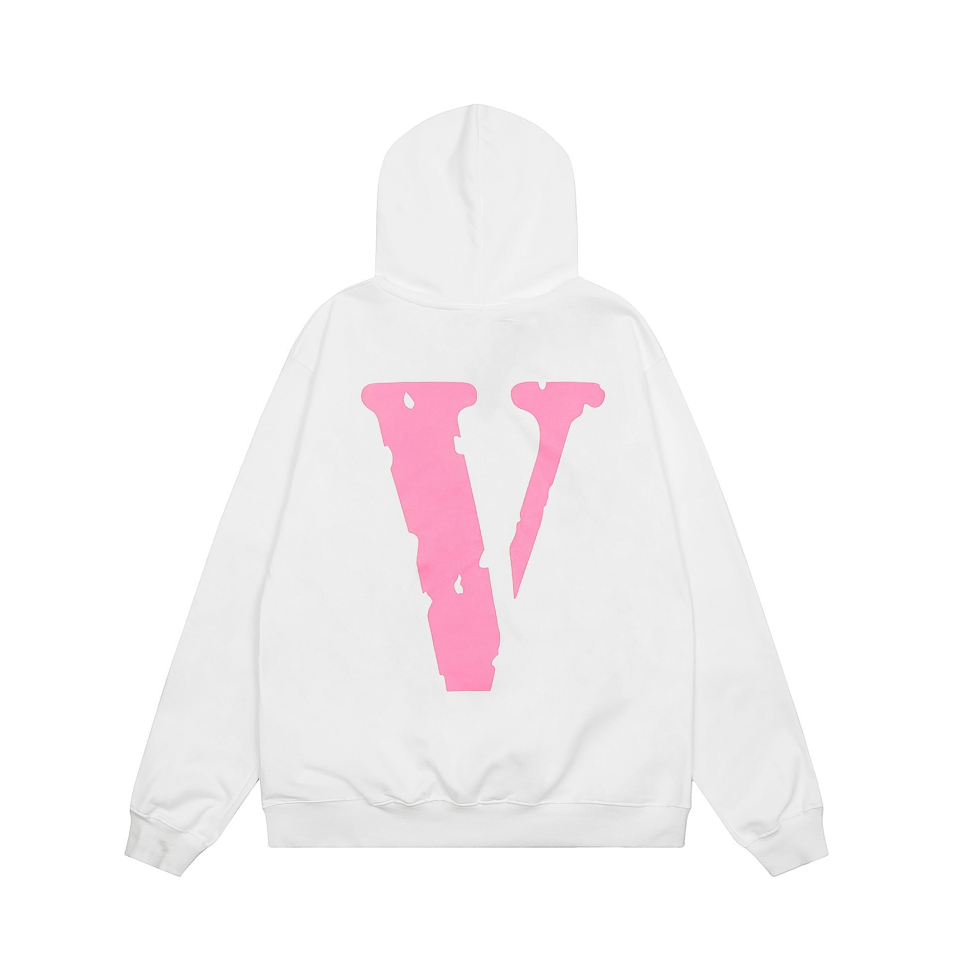 Vlone Hoodie autumn and winter pink big V letter pullover