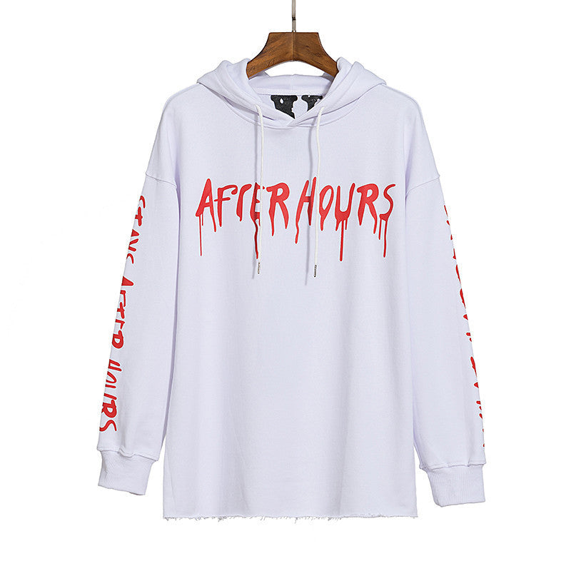 Vlone Hoodie Big V Hooded Loose Hip Hop Street Couple Sweater Men And Women