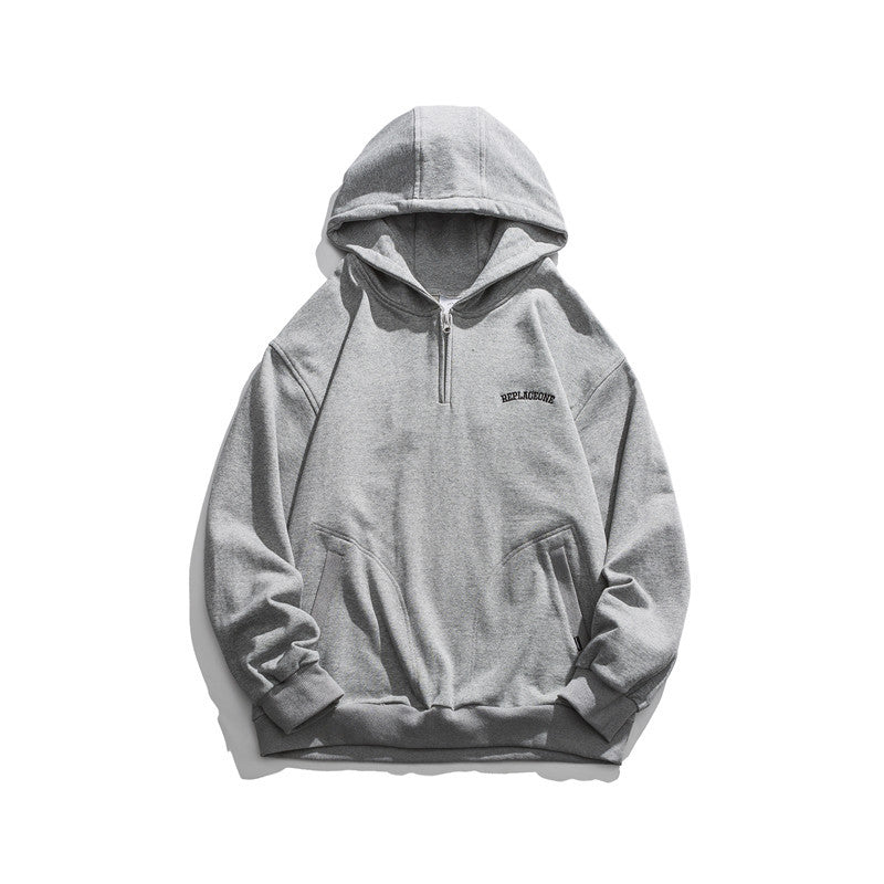 Man Fall Outfis Autumn Simple Letter Embroidered Hoodie Casual Top