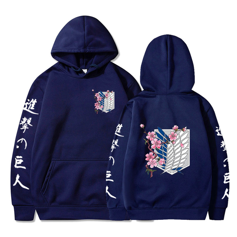 Anime Hoddies Attack on Titan Wing Printed Hoodie Sweatshirt Men's Sweater