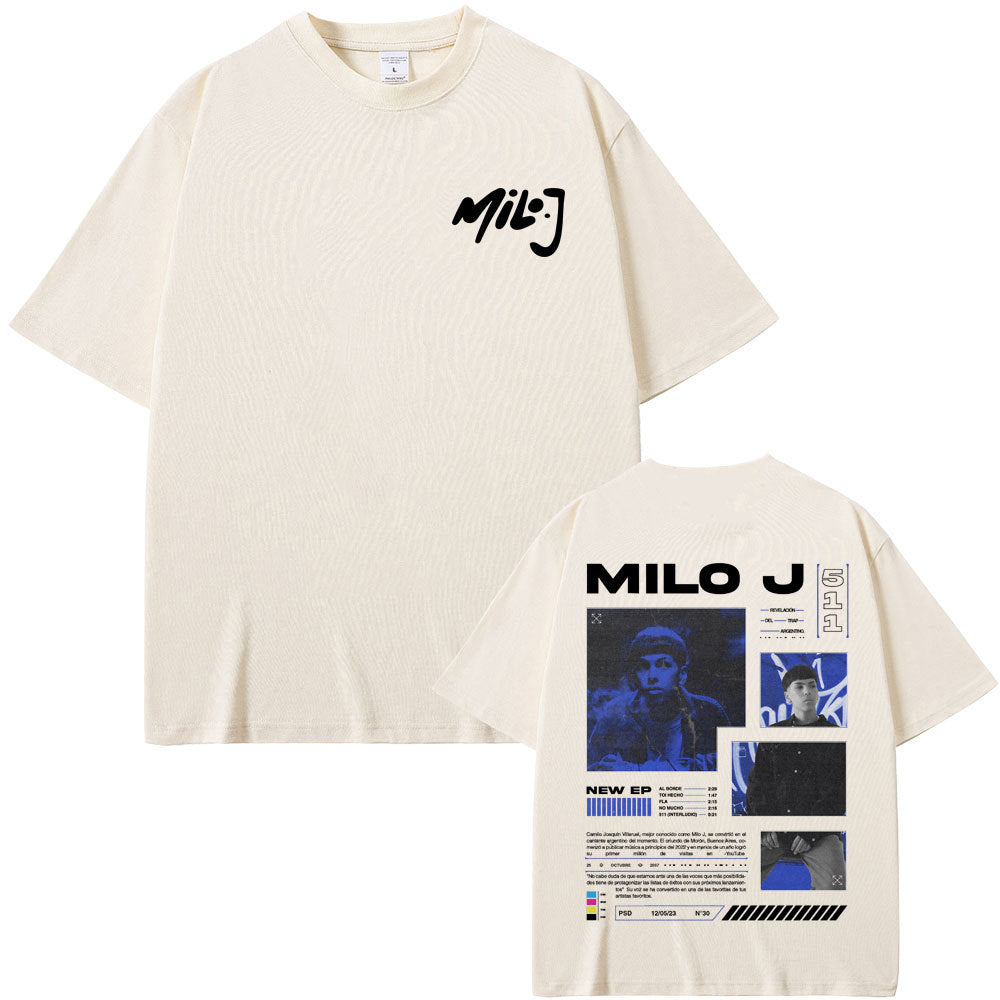 Rapper Milo J 511 Album Double Sided Print T Shirt Men Women