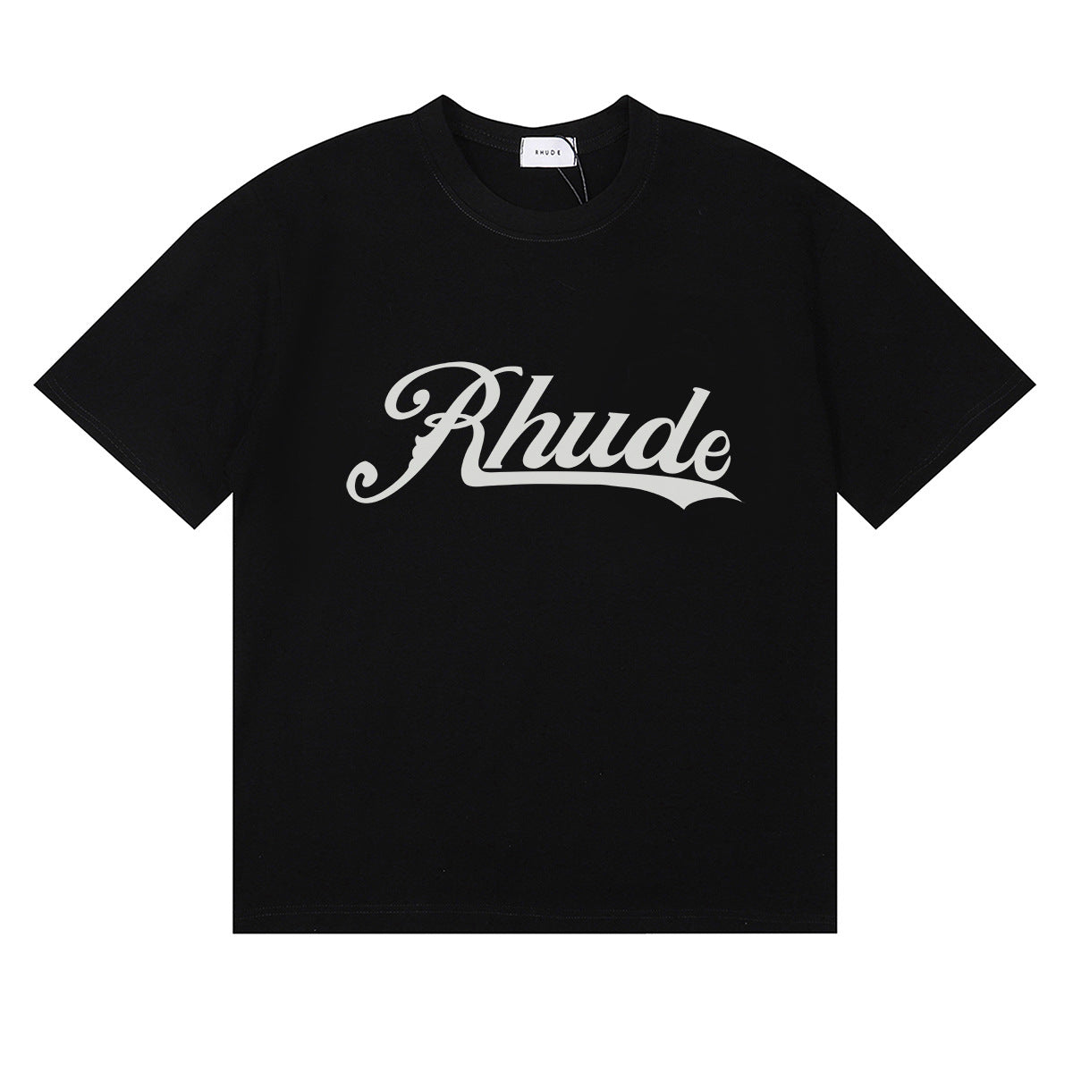 Rhude T Shirt Alphabet Coconut Racing Pattern Short Sleeve T-Shirt