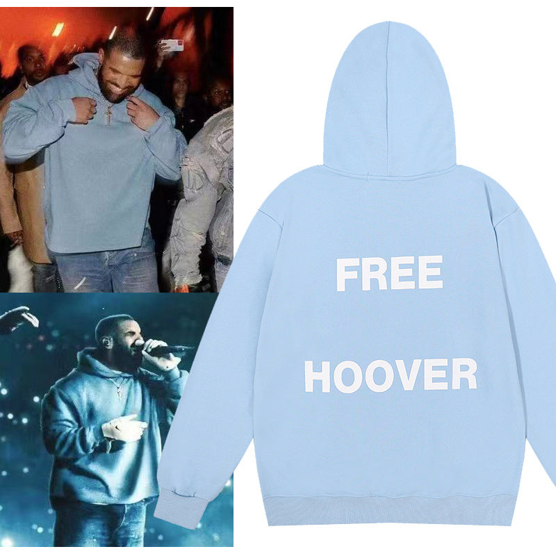 Kanye West Sunday Service Hoodie Autumn And Winter Free Hoover Blue Casual Pullover Hooded