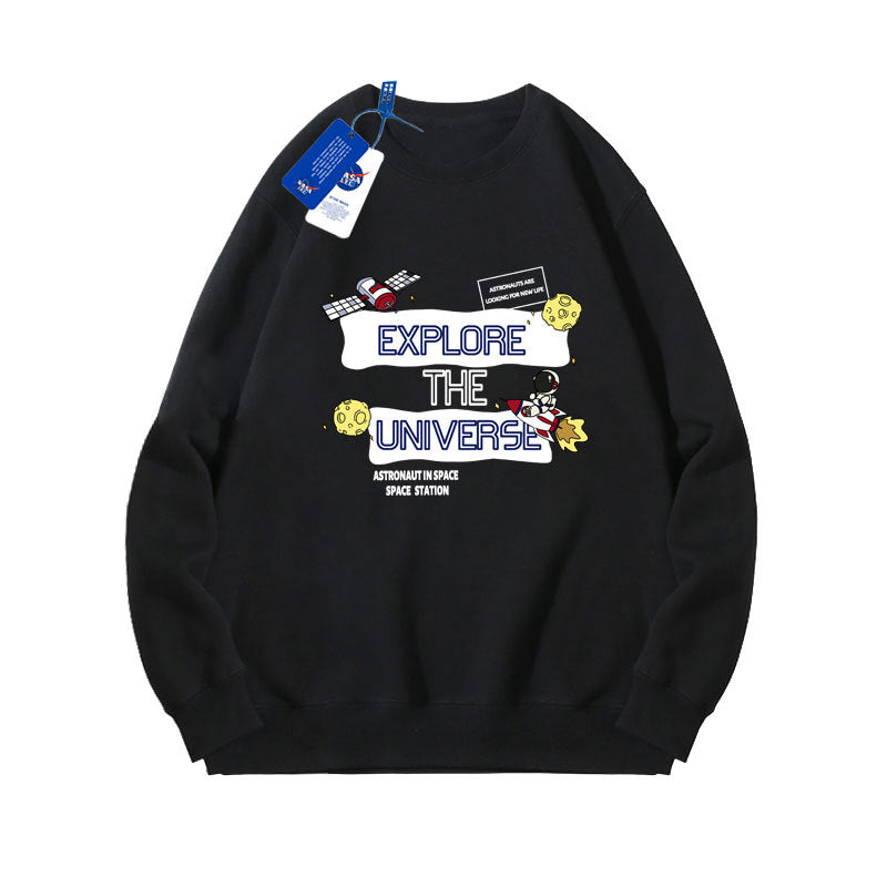 Nasa Children Hoodie Nasa Joint Astronaut Boy'S Hoody Autumn And Winter Thickened