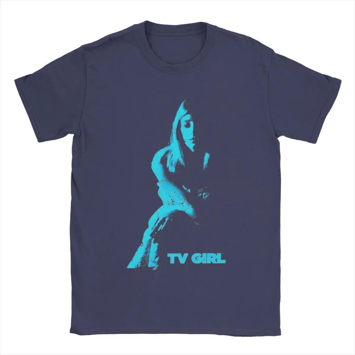 Men Tv Girl T Shirts Pure Cotton Tops Vintage Short Sleeve