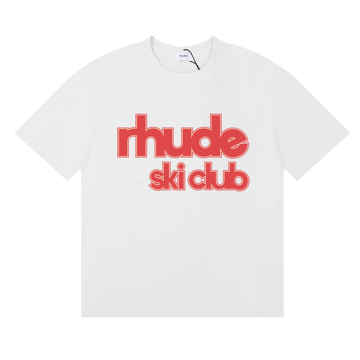 Rhude T Shirt Micro Label Letter Skull Print Short Sleeve T-Shirt